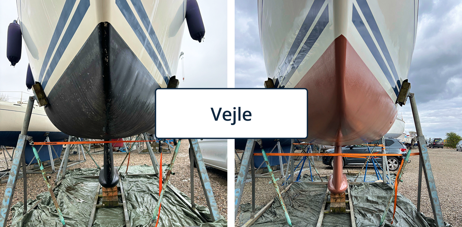 Bundbehandling af båd i Vejle