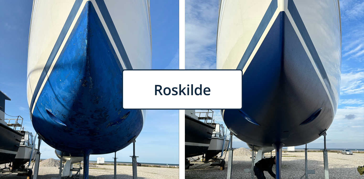 Bundbehandling af båd i Roskilde