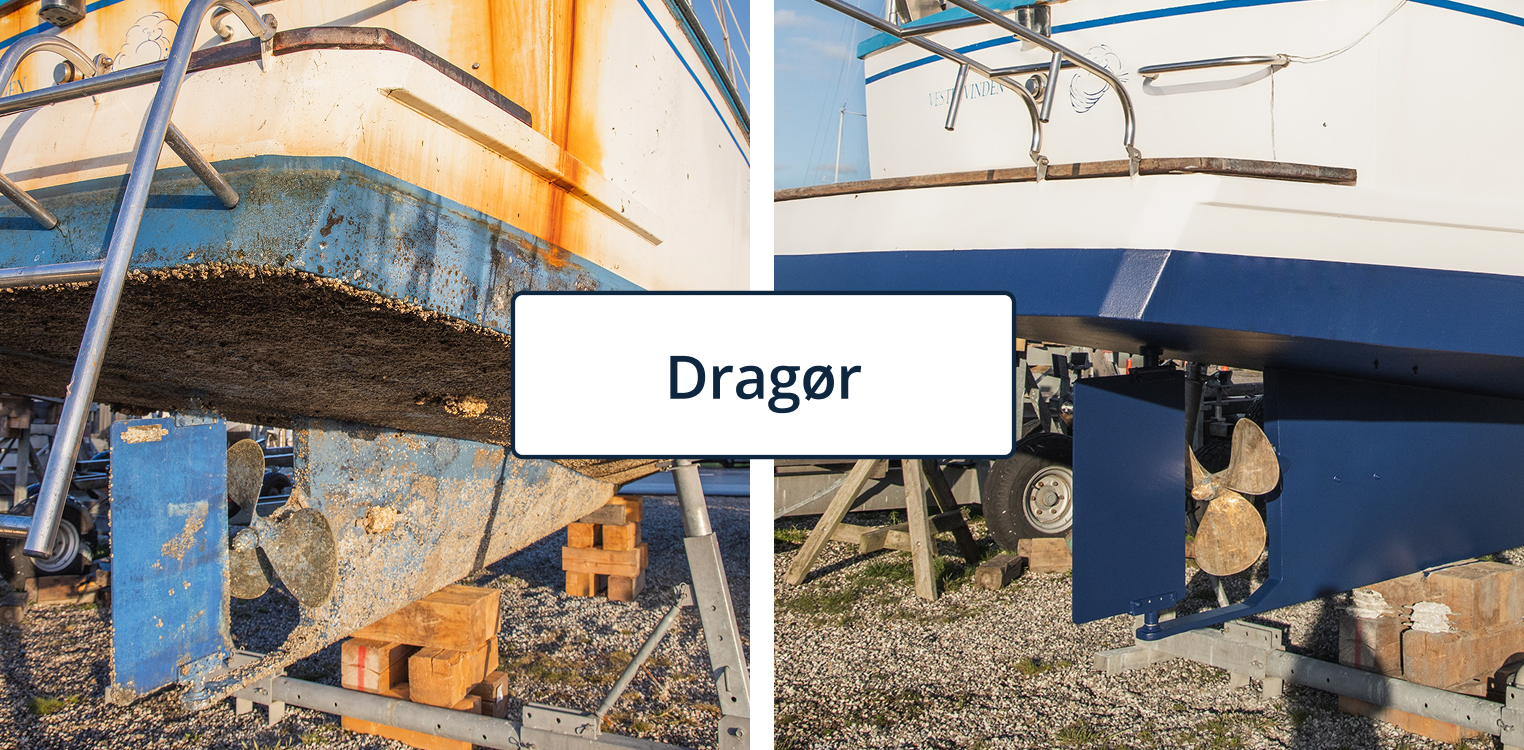 Bundbehandling af båd i Dragør